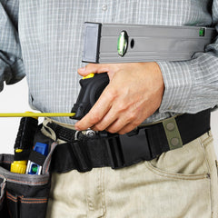 PATIKIL belt keeper shown for hanging items with reliable snaps.