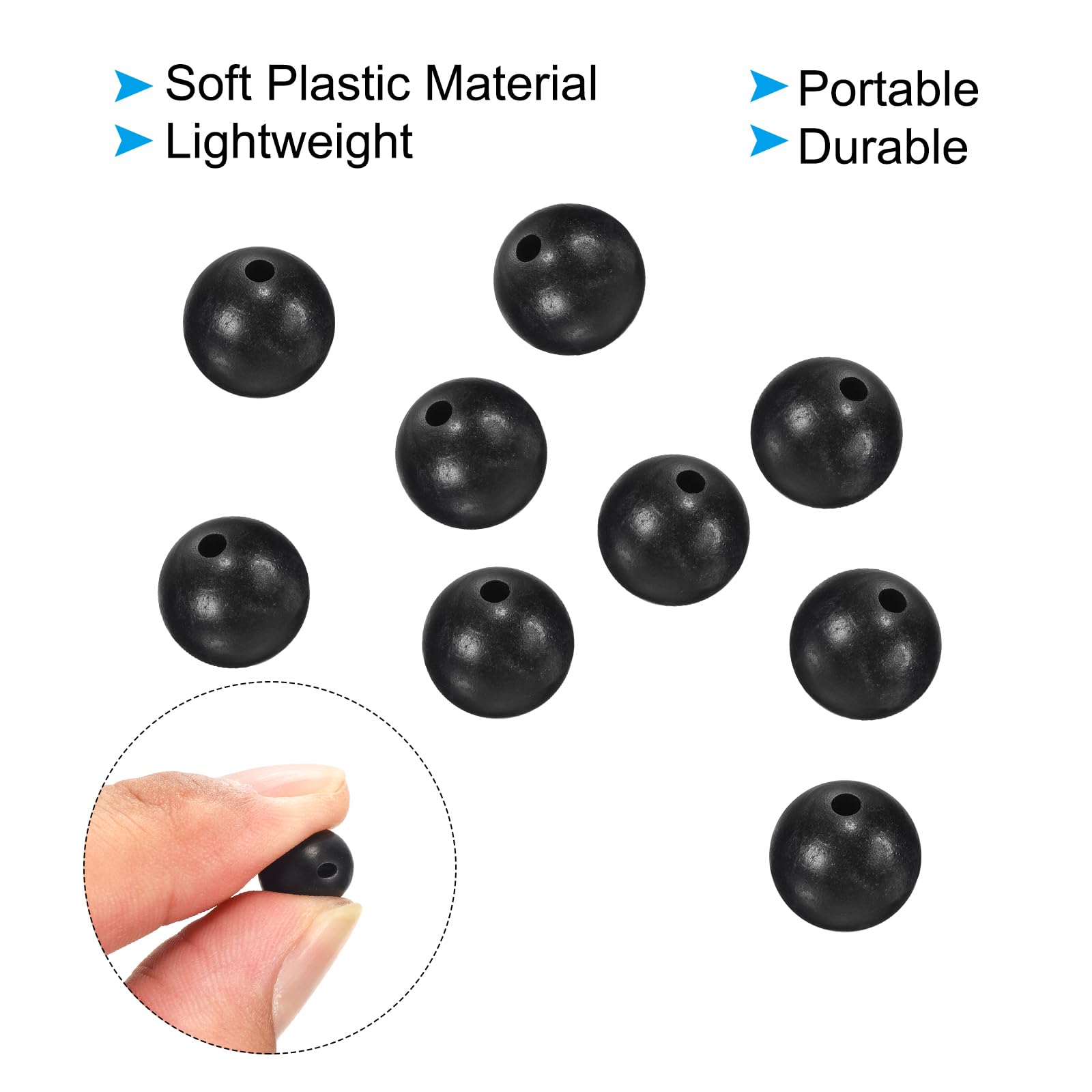 PATIKIL black beads increase visibility and attract fish
