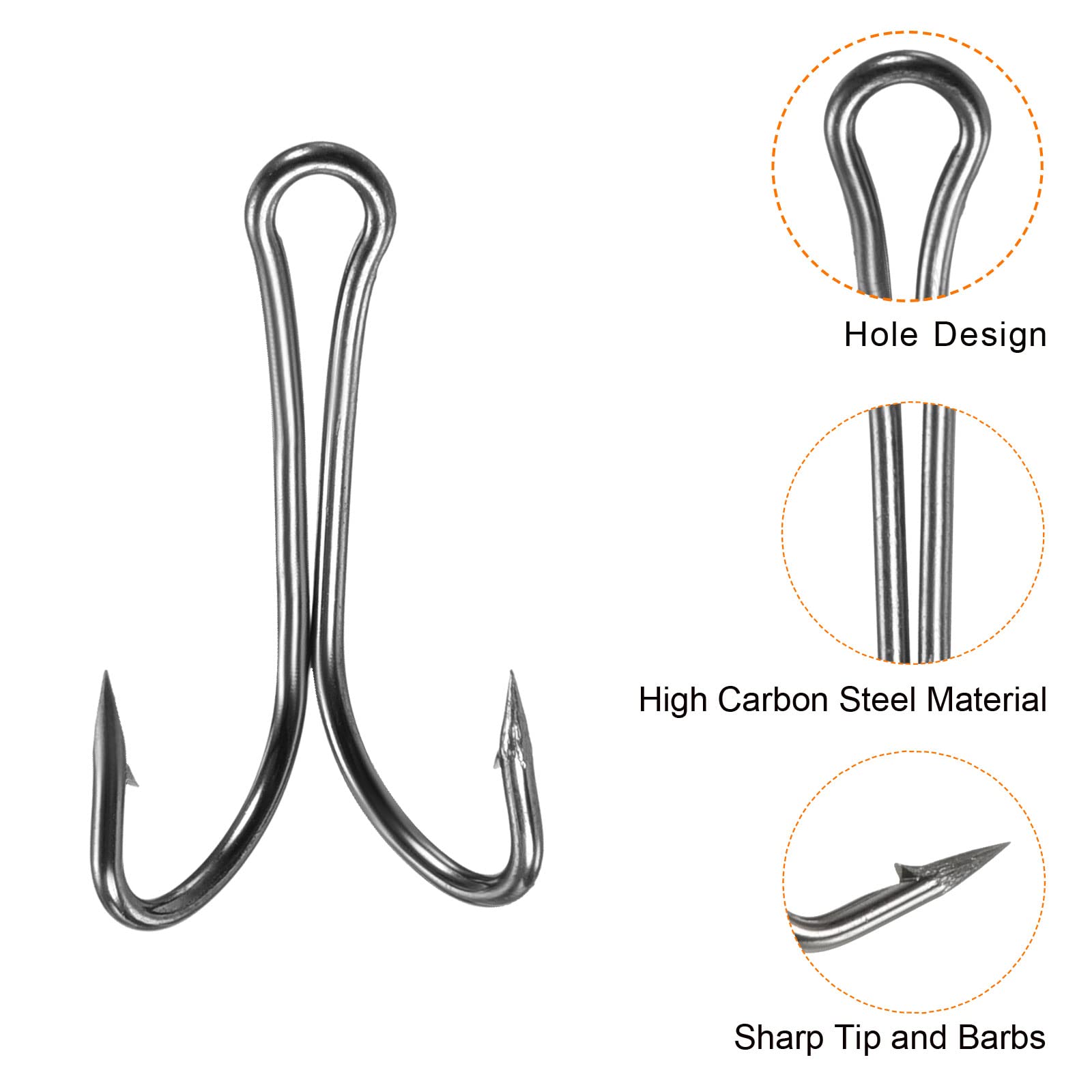 PATIKIL black high carbon steel coating on hooks