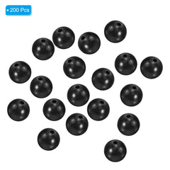 PATIKIL black round beads showing durable soft plastic for versatile use.