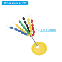 PATIKIL bobber beads installed on line to demonstrate quick setup.