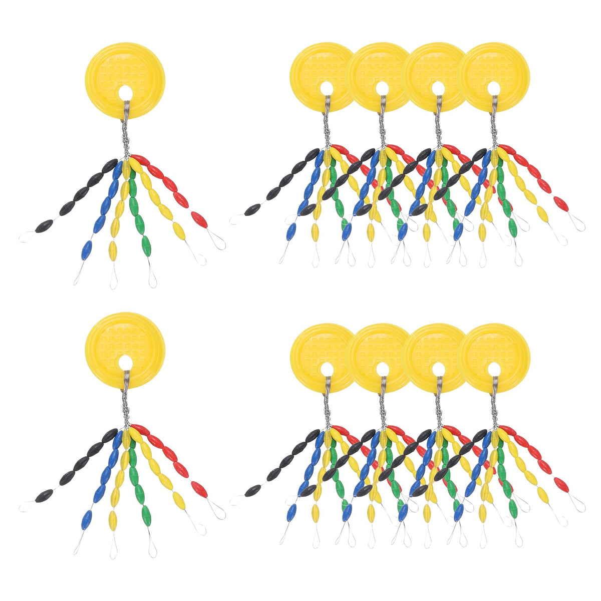 PATIKIL bobber beads stoppers multicolor for quick line adjustments.