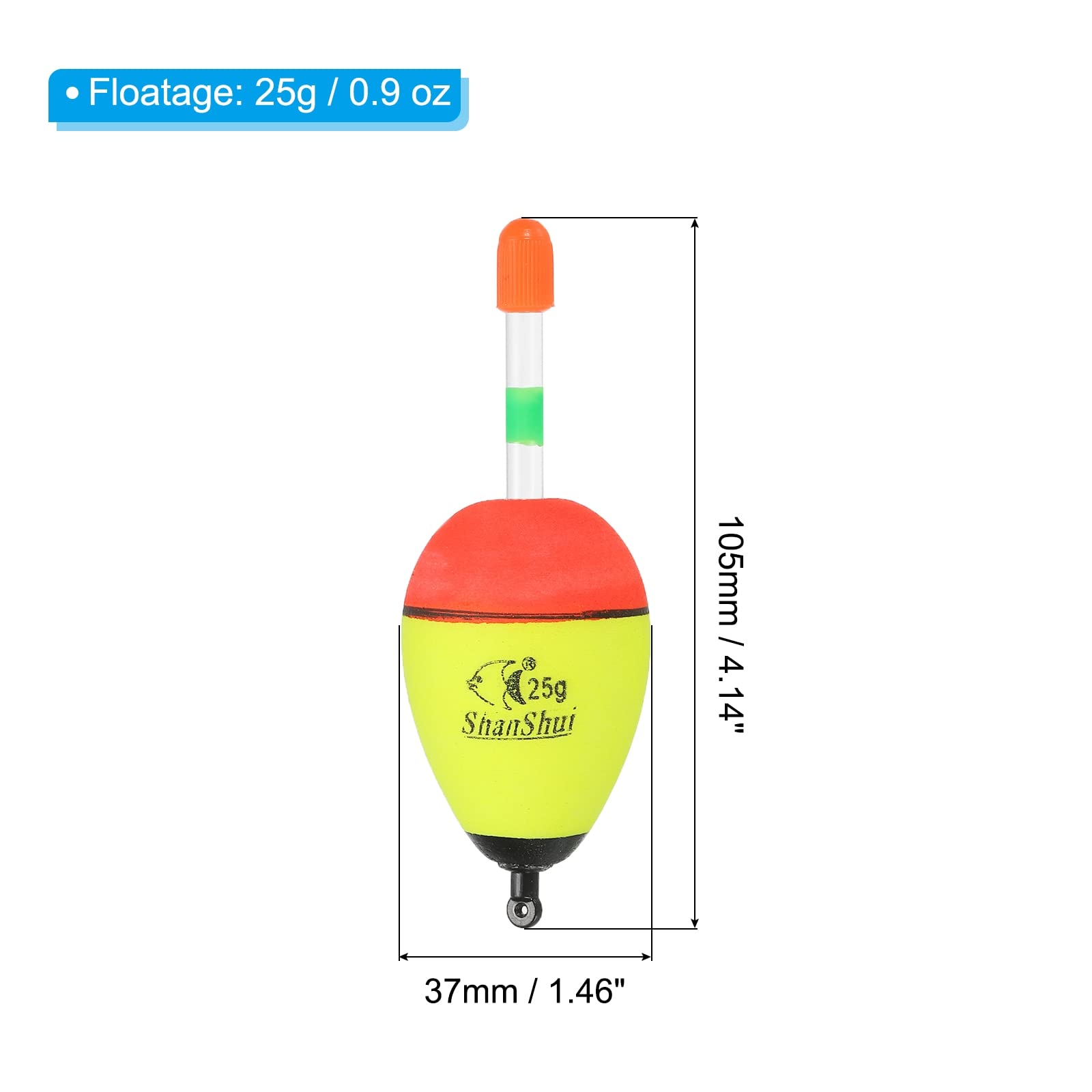 PATIKIL bobber with glow-stick tube, enabling night fishing visibility and easier bite detection.