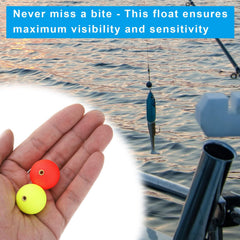 PATIKIL through-hole bobber with line guide rings reduces line wear