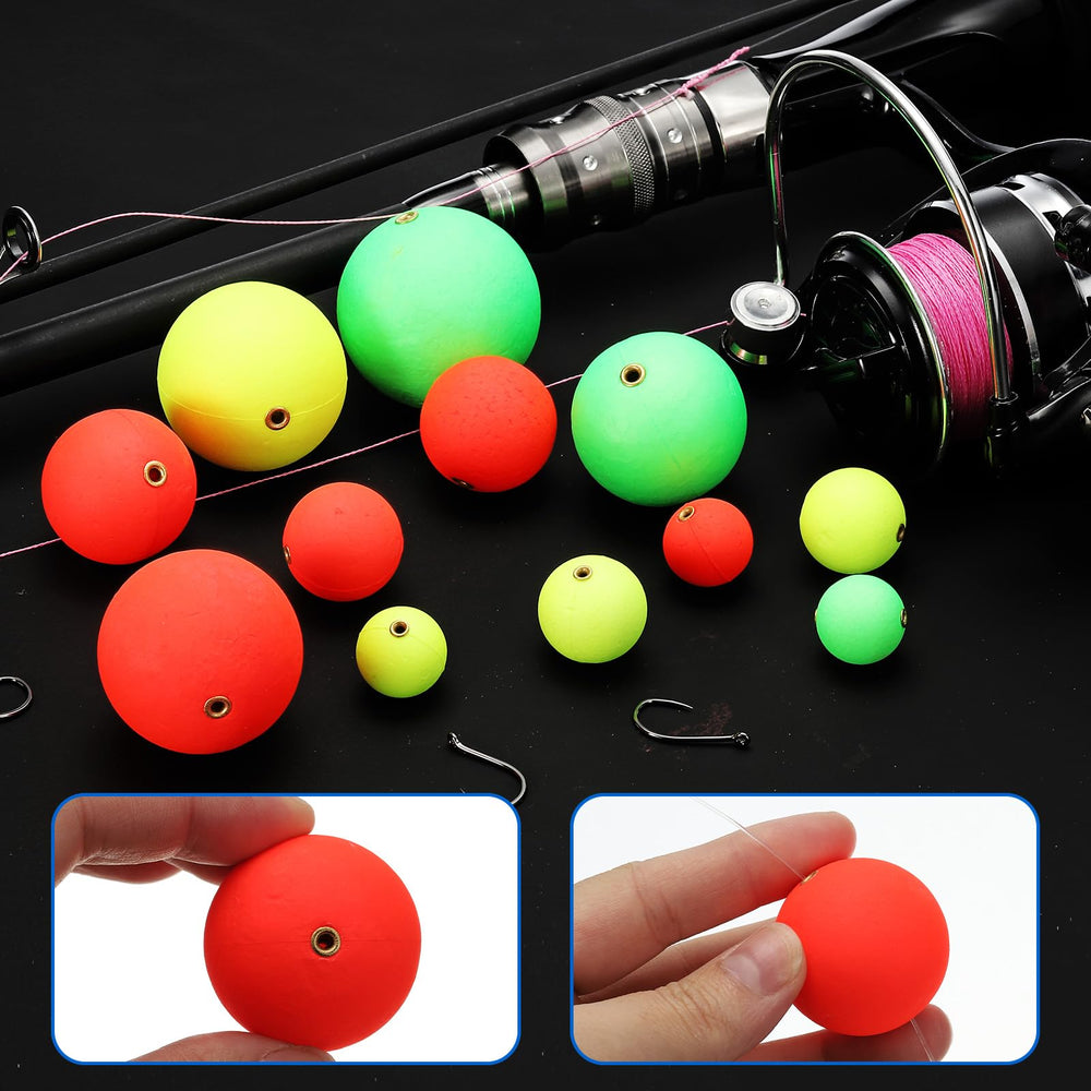 PATIKIL bobber with threading hole resists line fray.