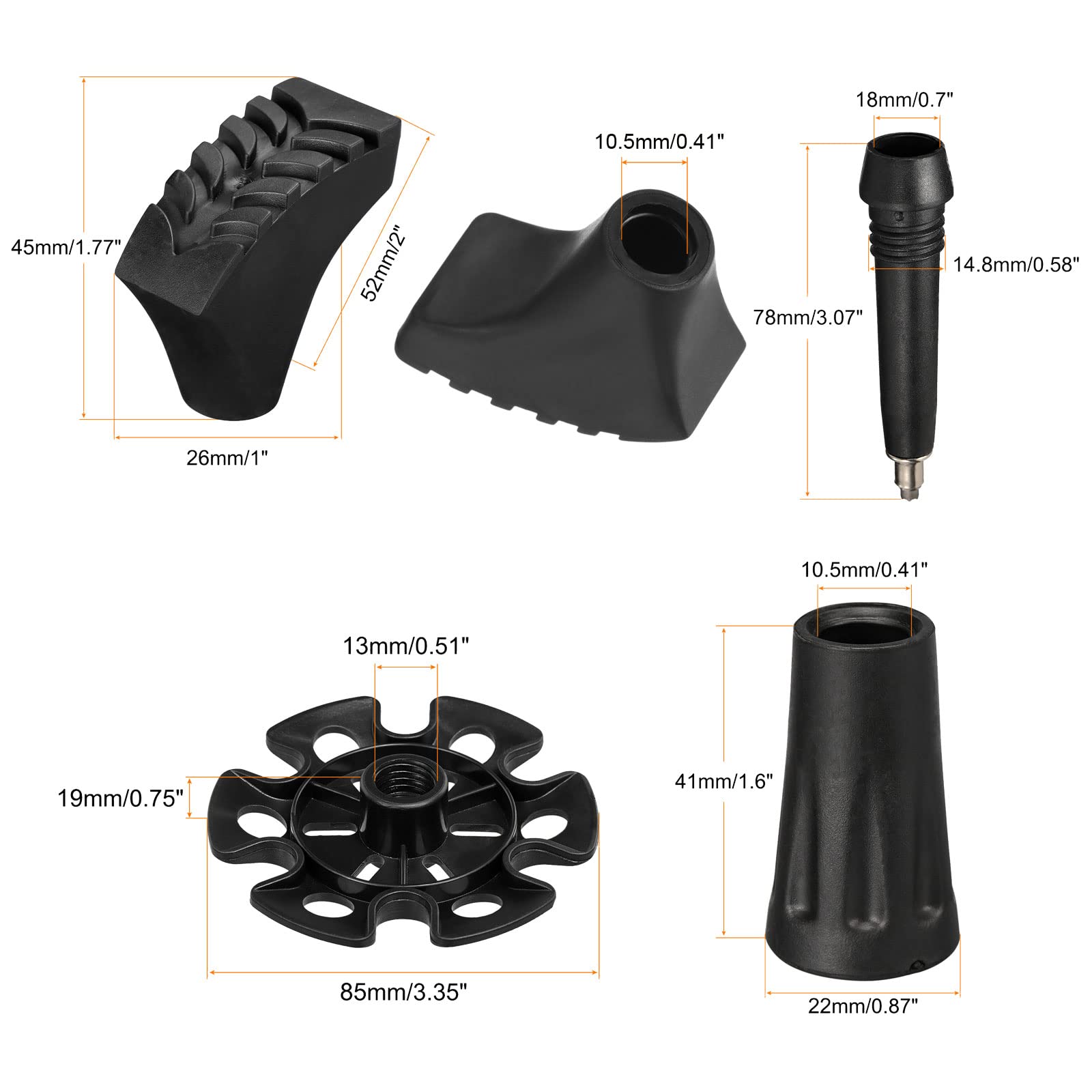 PATIKIL boot tips provide reliable traction on muddy trails