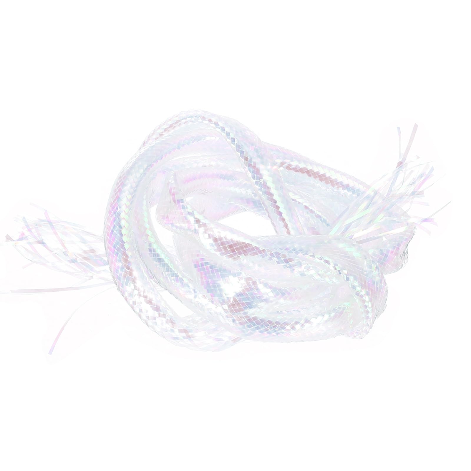 PATIKIL pearlescent white braid tube shimmering like fish scales for lures
