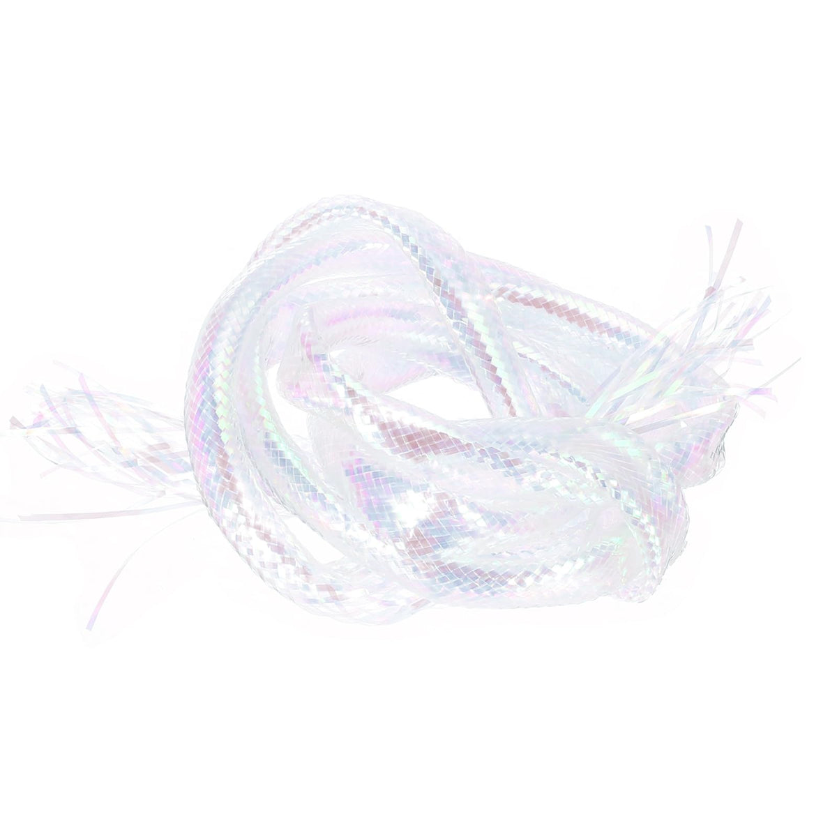 PATIKIL pearlescent white braid tube shimmering like fish scales for lures