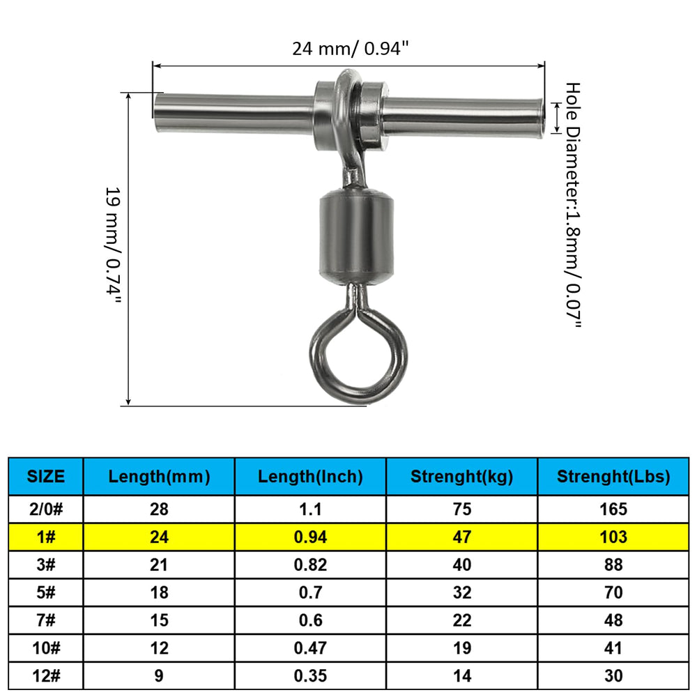 PATIKIL brass fishing swivel close-up showing durable construction for saltwater