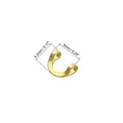 PATIKIL brass links in gold tone support smooth lure movement.