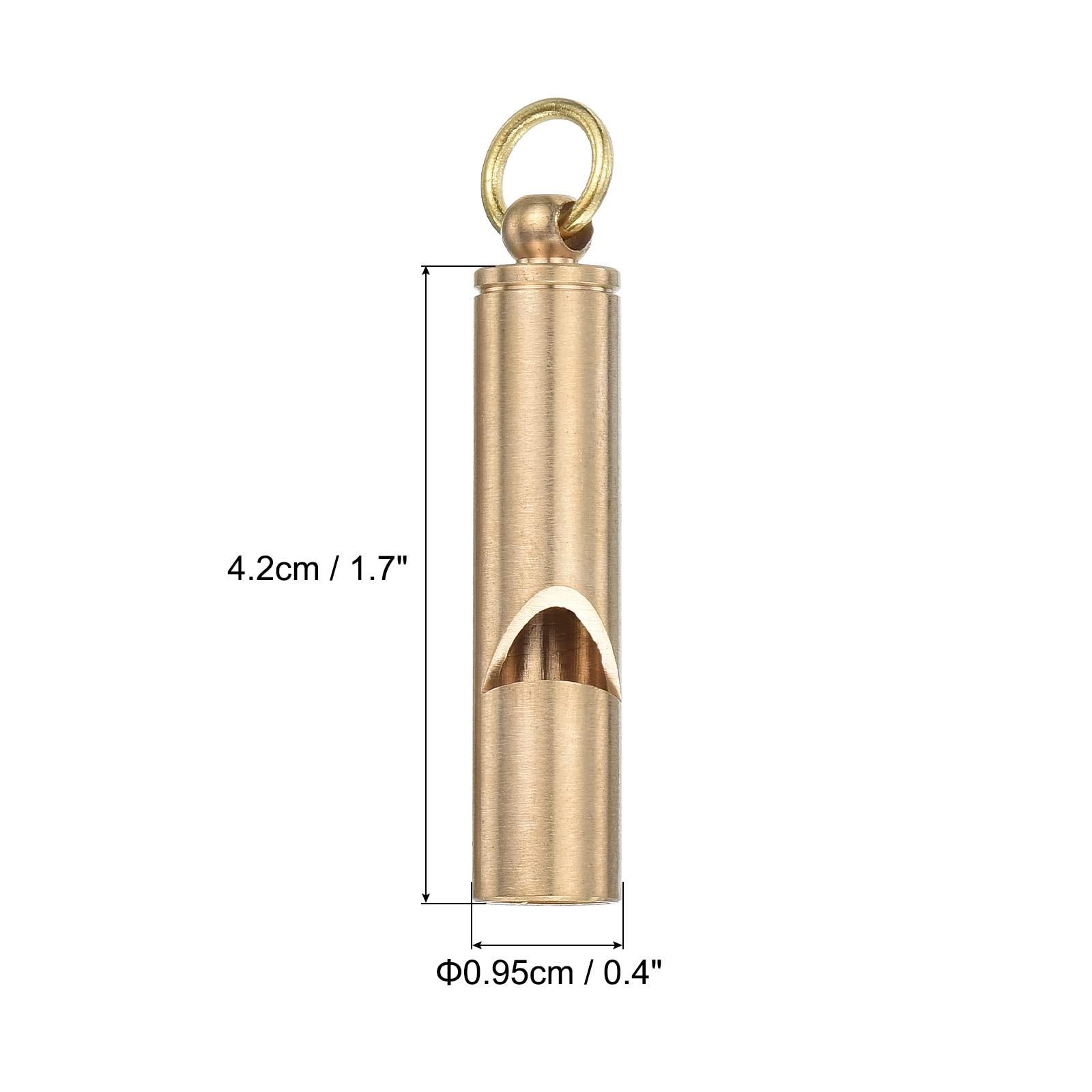 PATIKIL two-pack brass survival whistle highlighting rugged durability