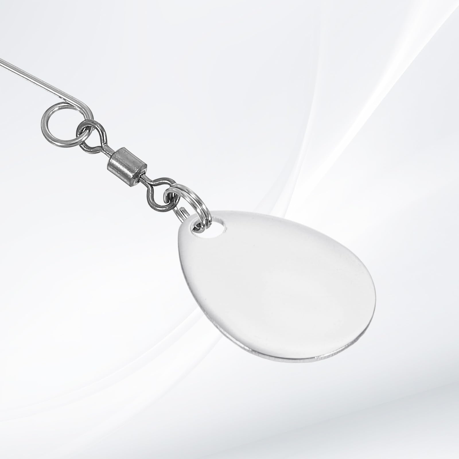 PATIKIL silver lure blade provides bright, durable finish for lures.