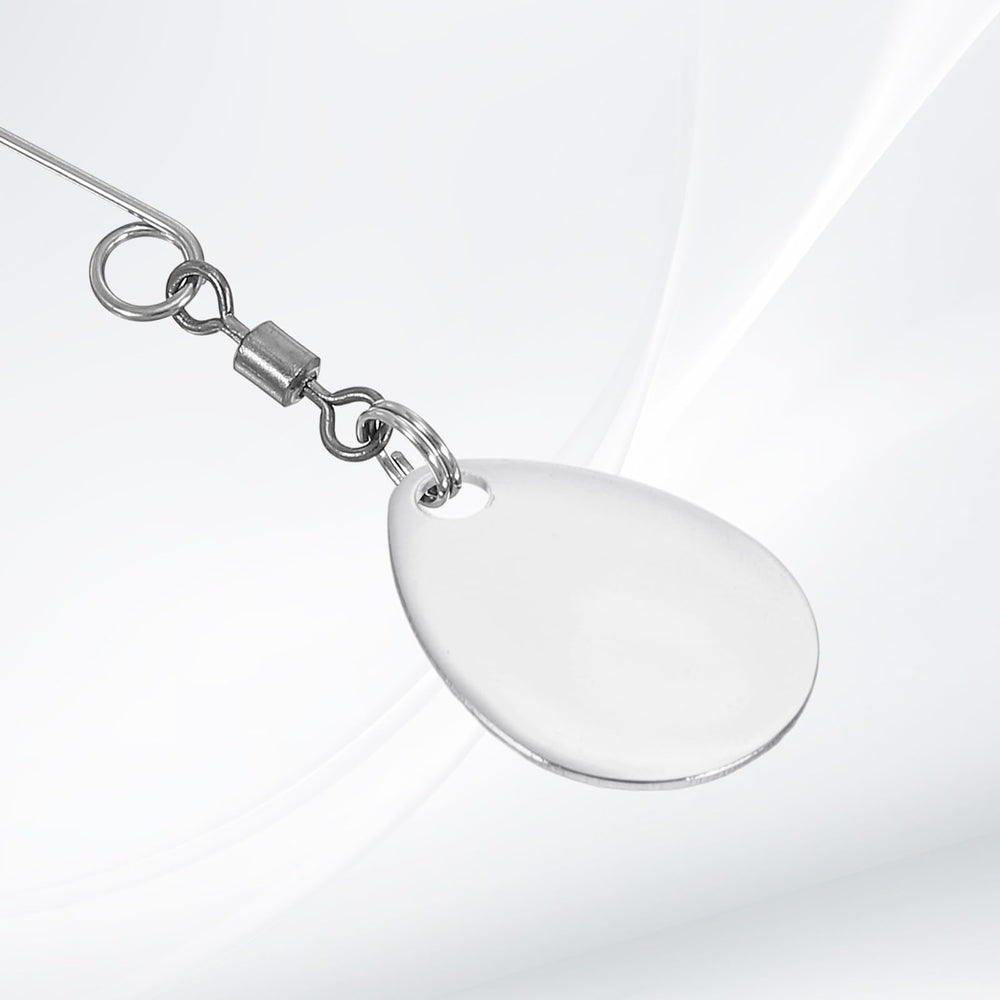 PATIKIL silver lure blade provides bright, durable finish for lures.