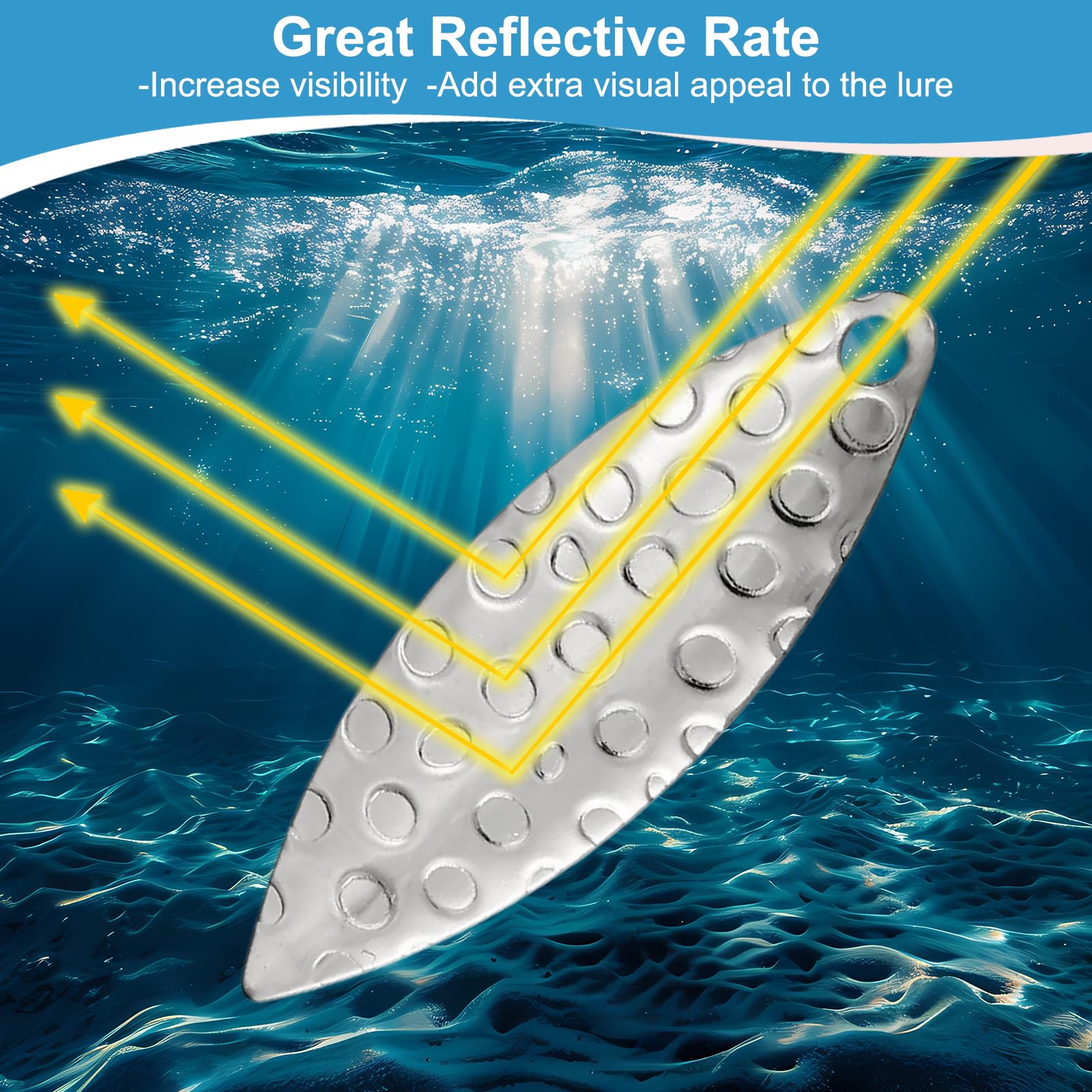 PATIKIL bright silver-tone finish increases lure visibility