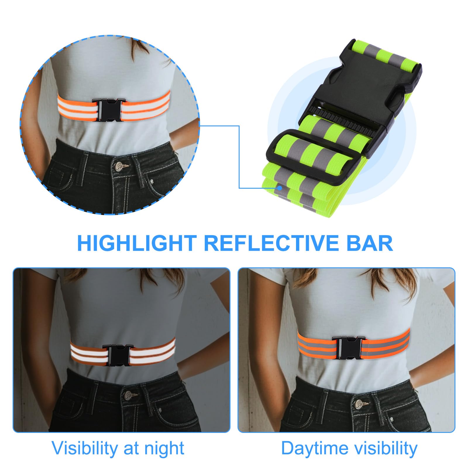 PATIKIL buckle attachment shows waist, shoulder, or backpack mounting options.