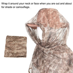 PATIKIL Desert Digital camo scarf close-up reveals breathable nylon mesh texture