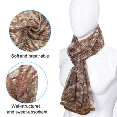 PATIKIL Desert Digital camo scarf side view highlights lightweight versatile wrap