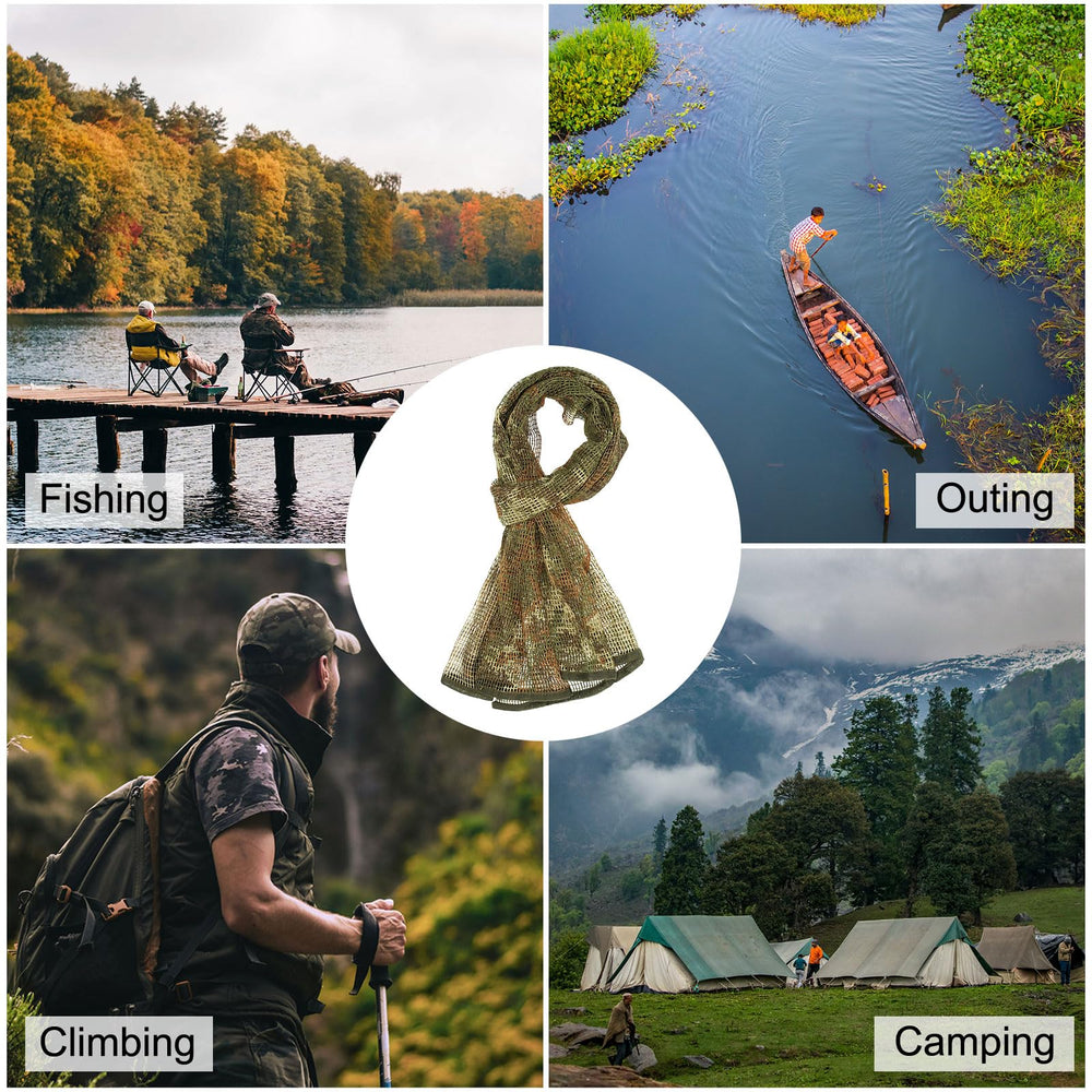 PATIKIL camouflage scarf packaging shows compact carry-ready design