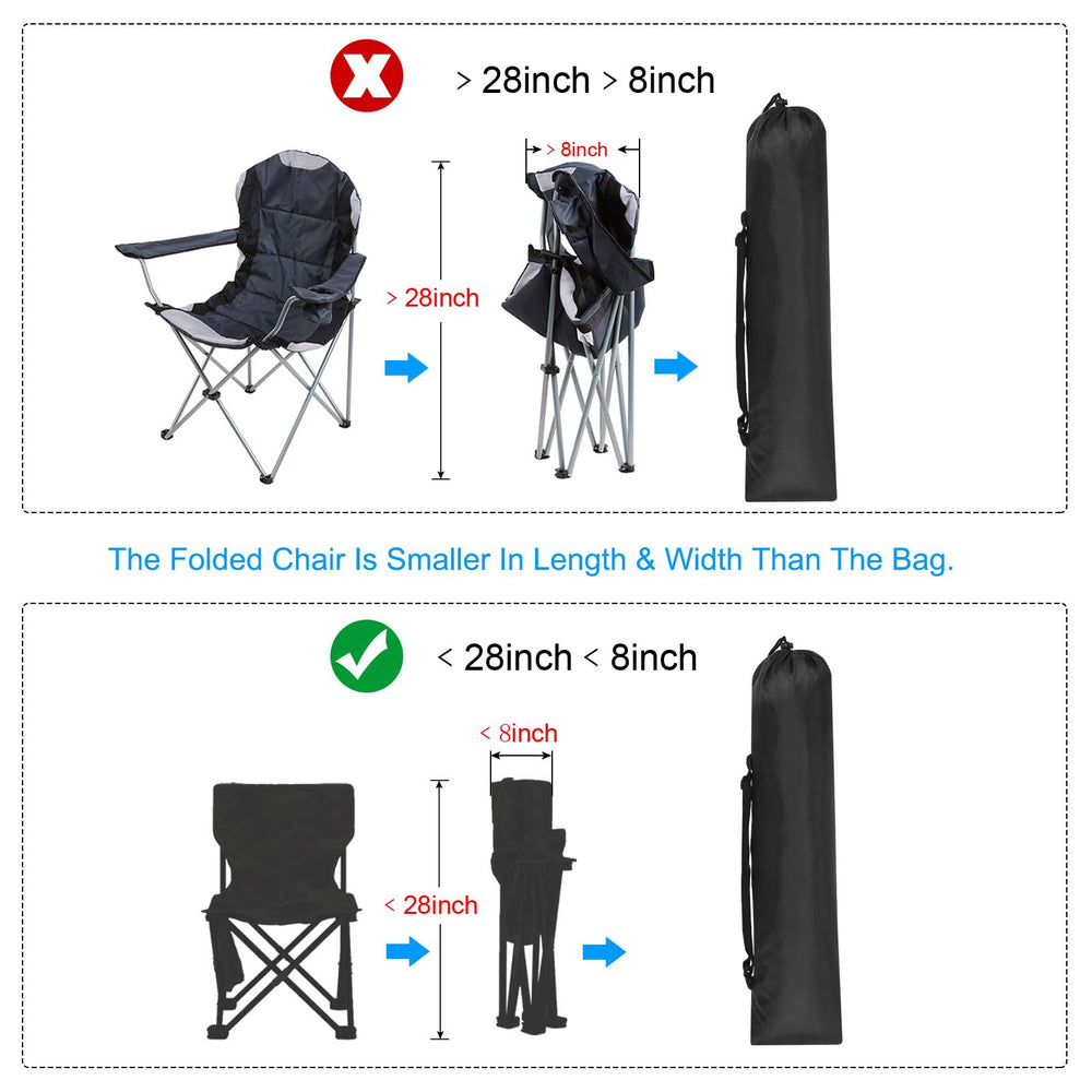 PATIKIL camp chair bag reinforced shoulder strap for easy transport