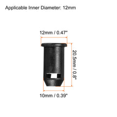 PATIKIL 12mm diameter foot fits standard chair tubes for fast replacement.