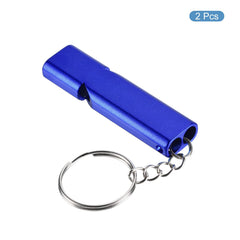PATIKIL camping whistle with lanyard and keyring for quick access on hikes.