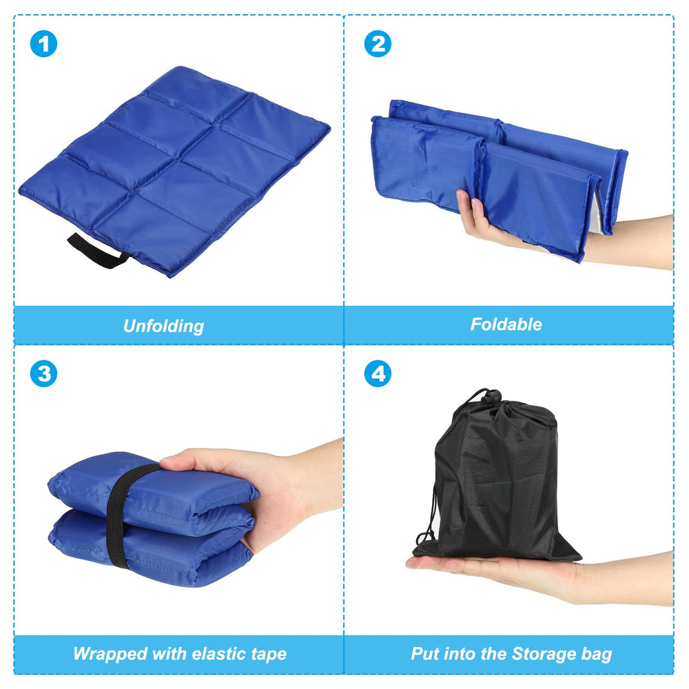 PATIKIL camping scene with seat pad ready for outdoor trips.