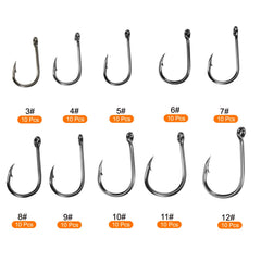 PATIKIL hook top-hole design for easy line threading and faster rigging.