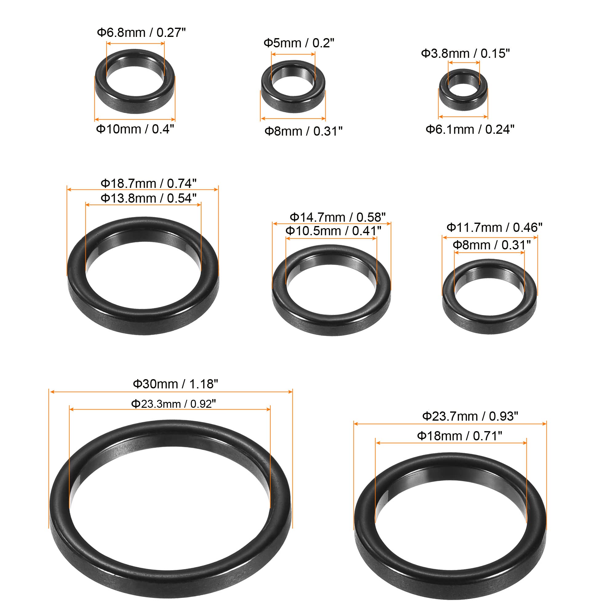 PATIKIL ceramic guide ring with 14.7mm outer diameter offering durable, corrosion-resistant performance