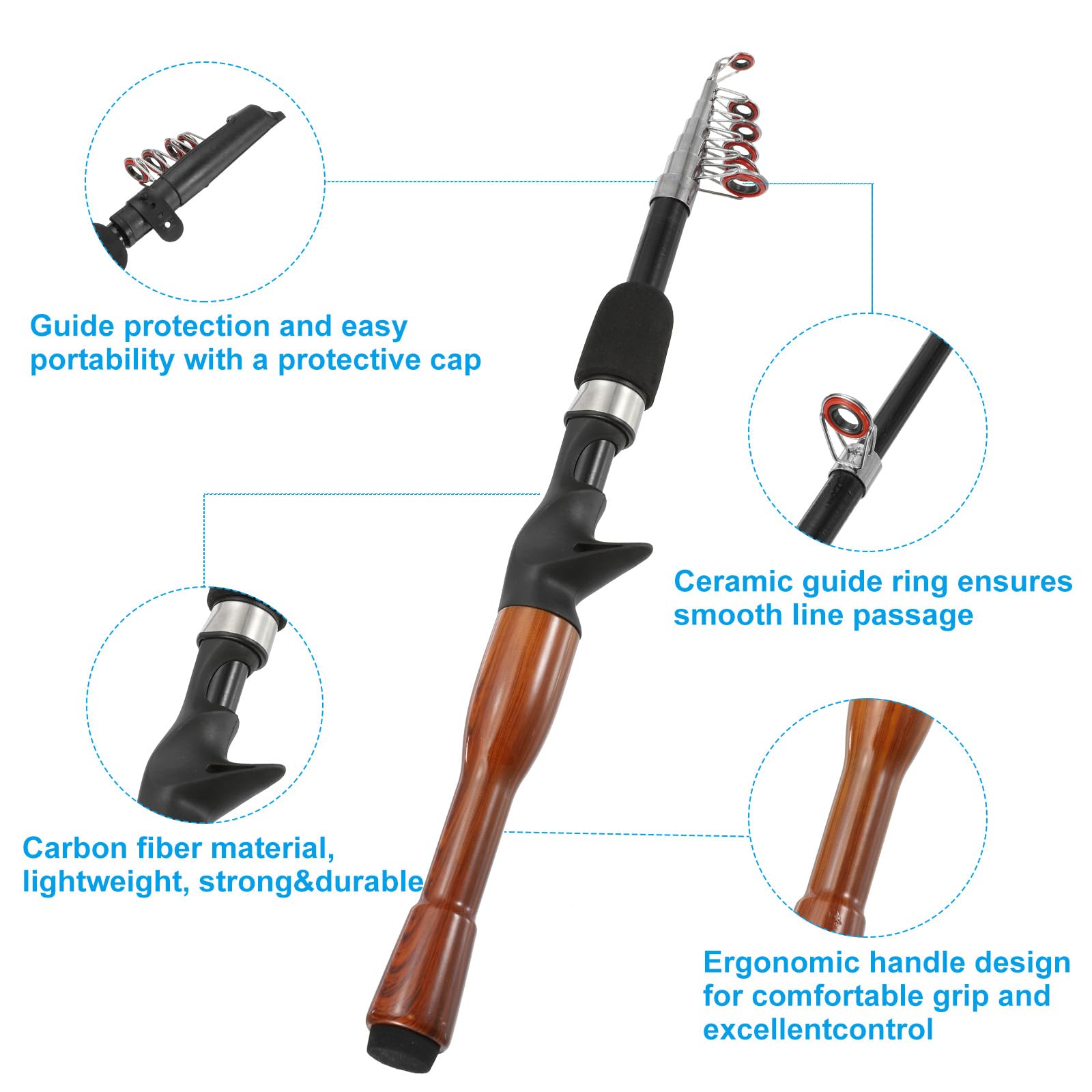 PATIKIL ceramic guide-ring offers smooth line flow for sensitive casts.