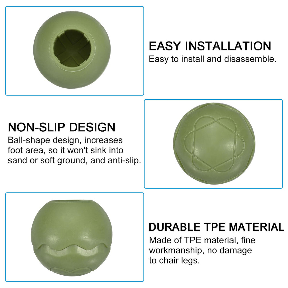 PATIKIL detachable ball-cap feet being installed on a chair leg.