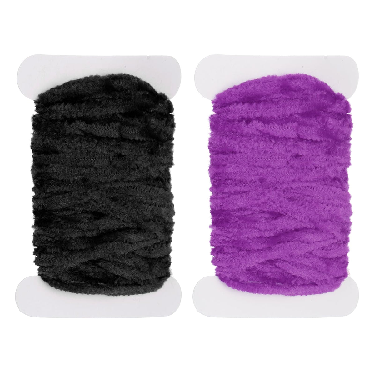 PATIKIL chenille fly tying 5m Black/Purple, durable for streamers and jigs.