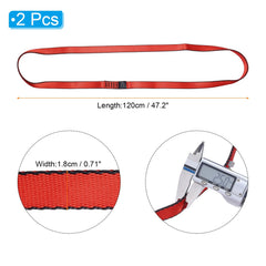 PATIKIL climbing sling red material close-up, showcasing durable polyester construction.