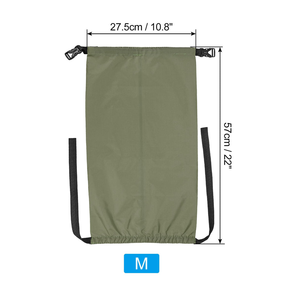 PATIKIL compression sack army green packed with clothes for travel