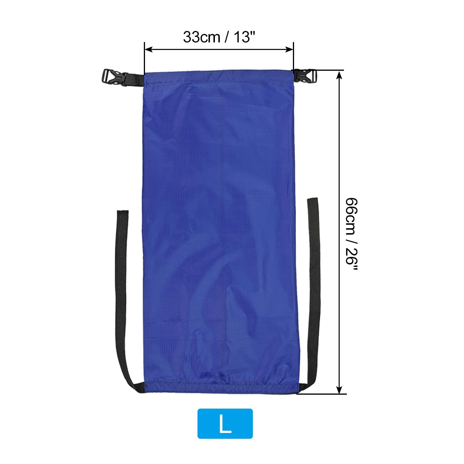 PATIKIL compression sack blue packed and compact saves space for backpacking.