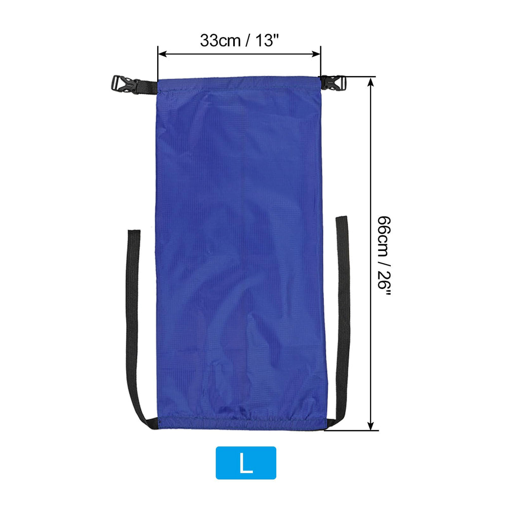 PATIKIL compression sack blue packed and compact saves space for backpacking.