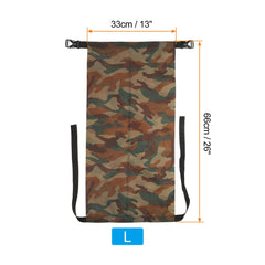 PATIKIL Compression Stuff Sack folded with dimensions in mind for travel.