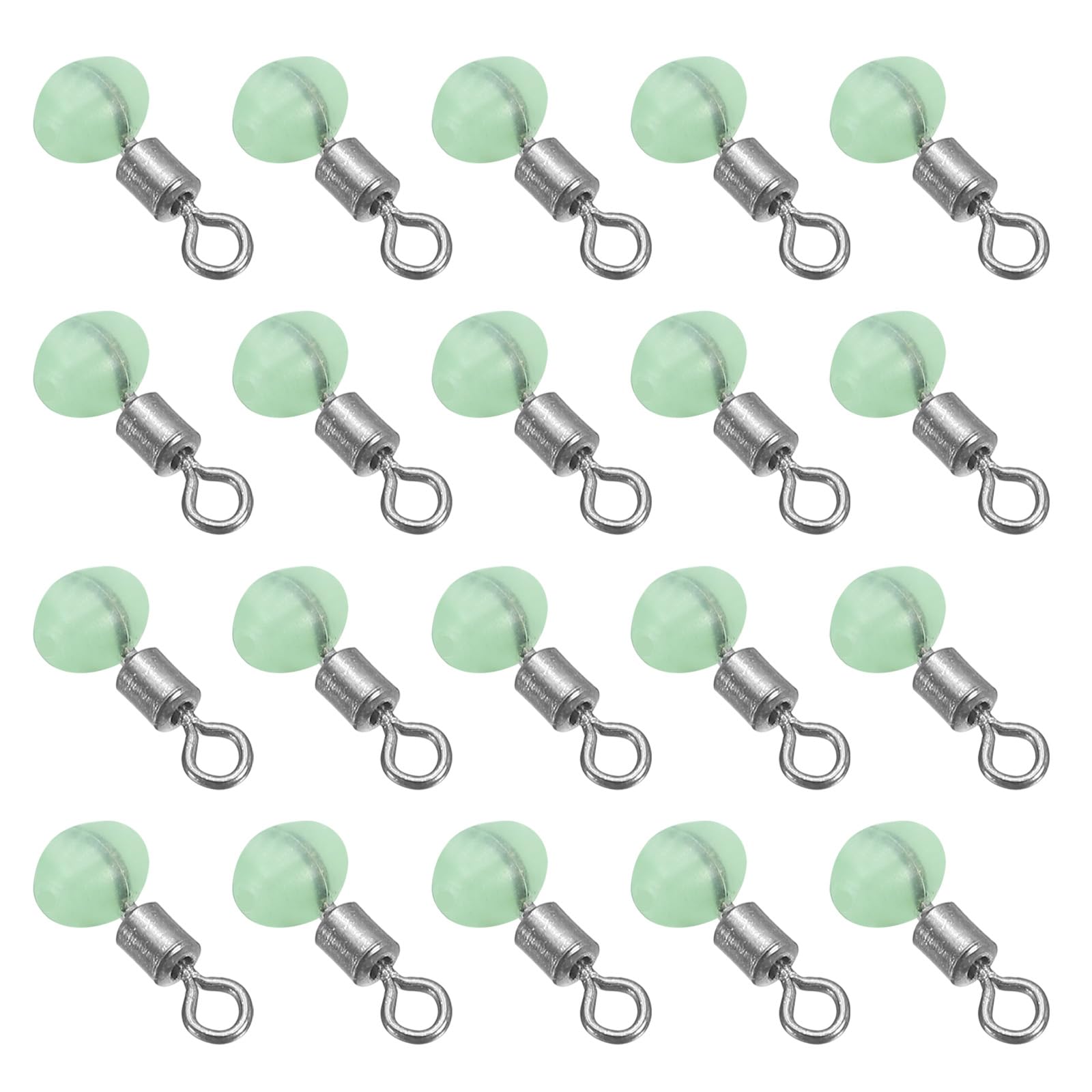 PATIKIL cross-line swivel bead in pale green connects mainline to leader smoothly.