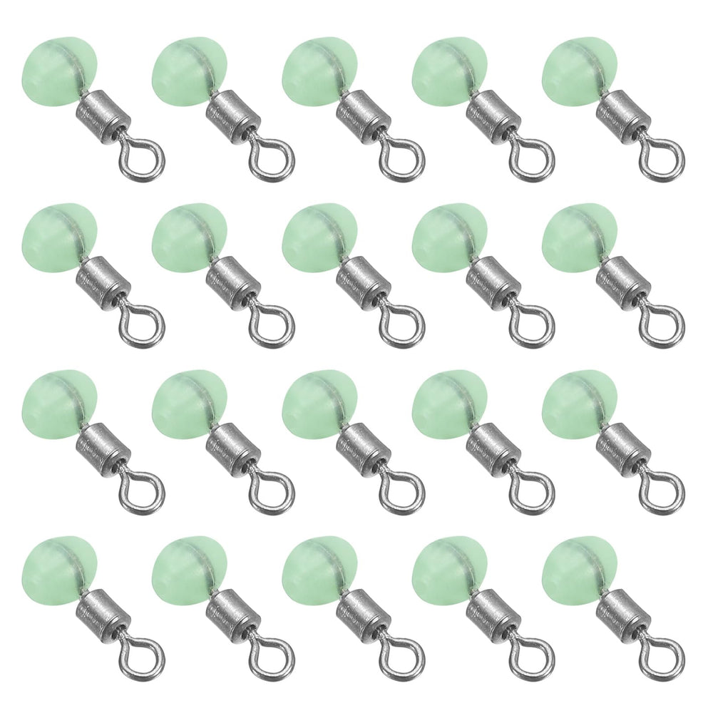 PATIKIL cross-line swivel bead in pale green connects mainline to leader smoothly.