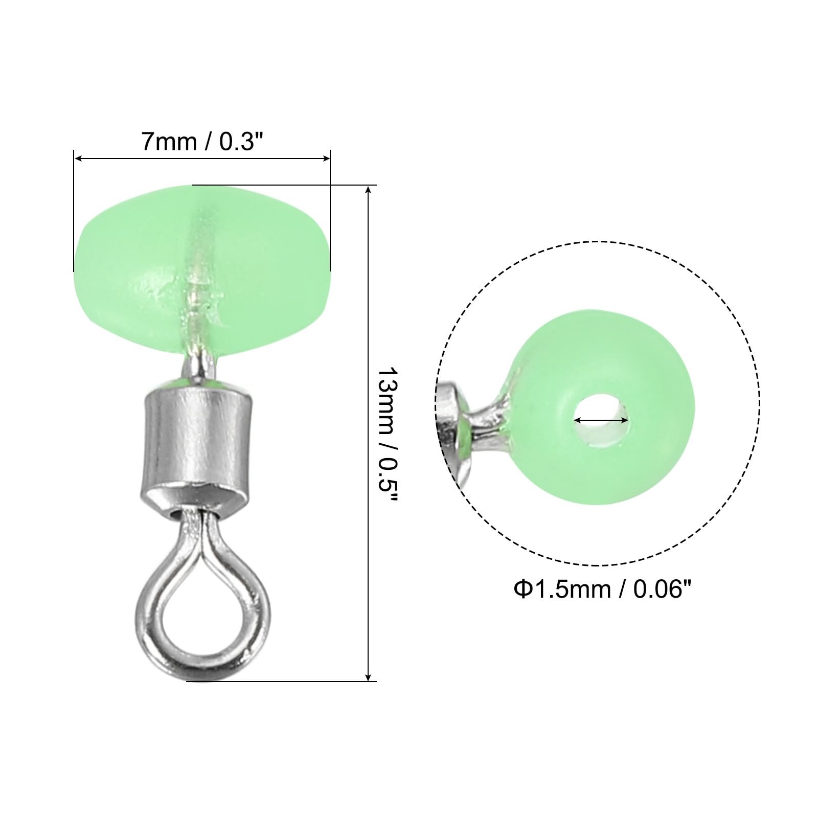 PATIKIL cross-line swivel connector linking mainline and leader with reduced tangles.
