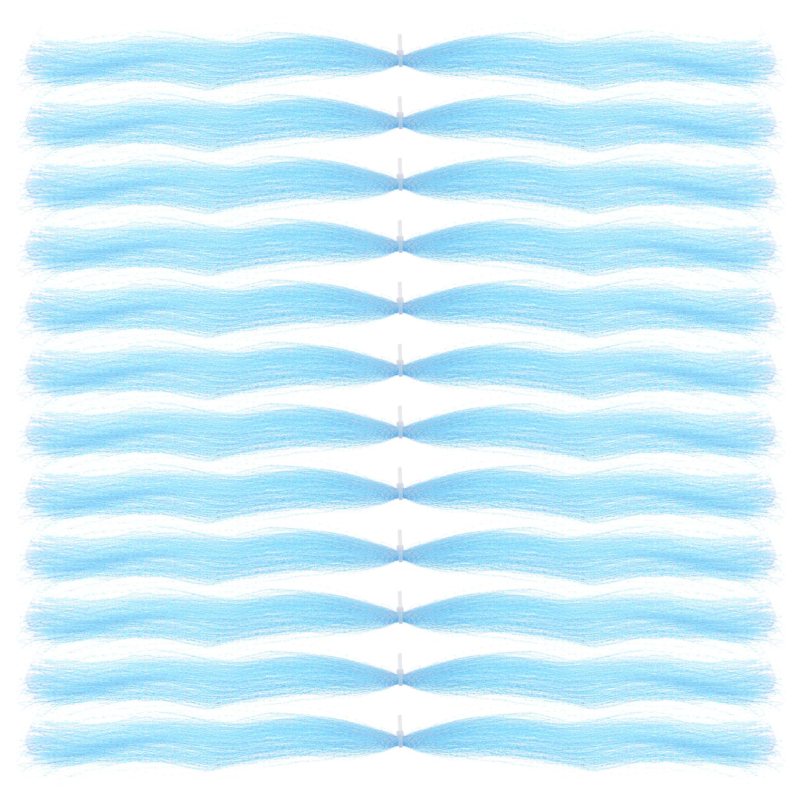 PATIKIL Crystal Flash Sky Blue line, 35 cm length, 12-pack boosts lure visibility.