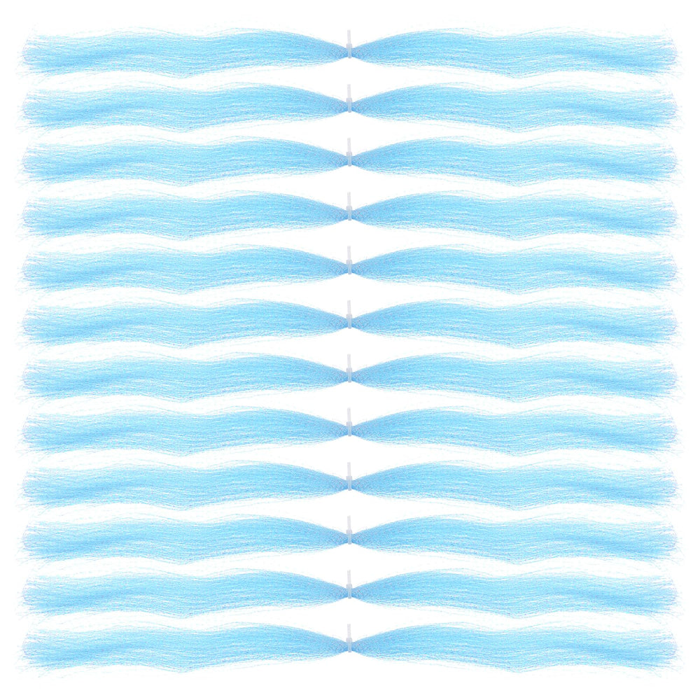 PATIKIL Crystal Flash Sky Blue line, 35 cm length, 12-pack boosts lure visibility.