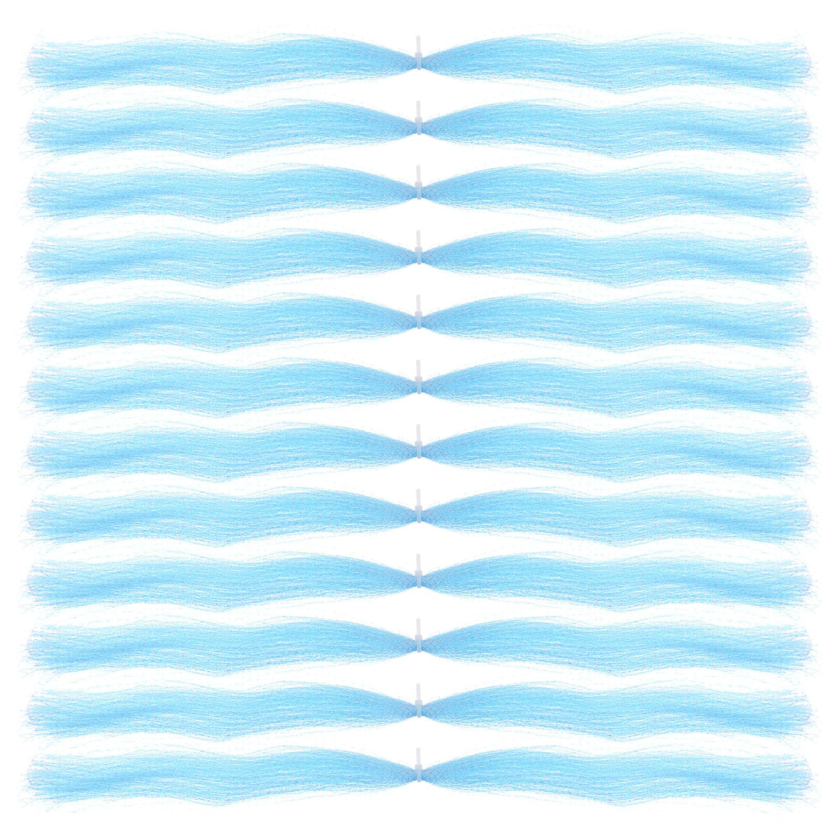 PATIKIL Crystal Flash Sky Blue line, 35 cm length, 12-pack boosts lure visibility.