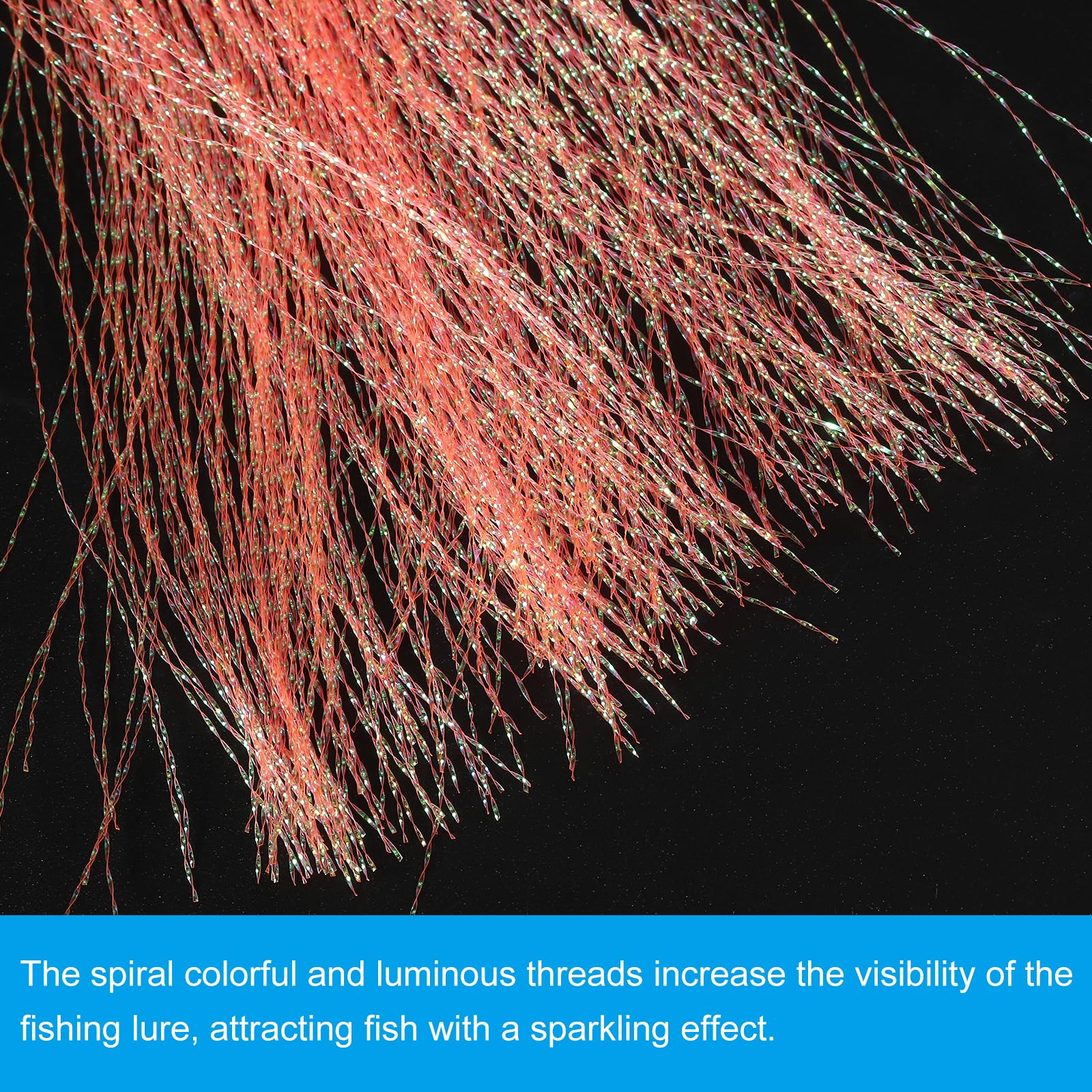 Crystal Flash line pink dressing adds realism and movement to flies.