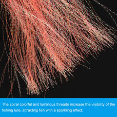 Crystal Flash line pink dressing adds realism and movement to flies.