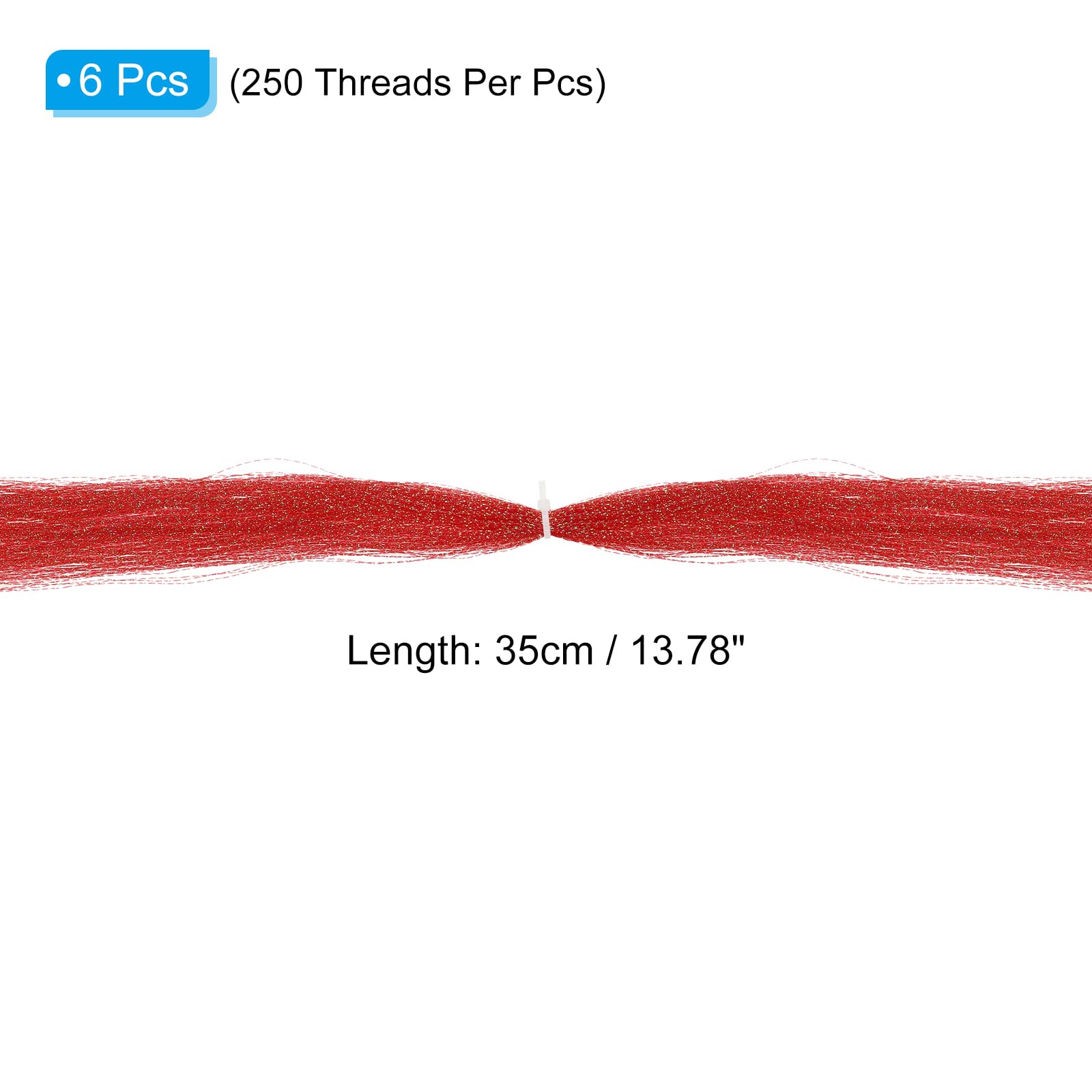 PATIKIL Crystal Flash red lure dressing closeup showing durability and color