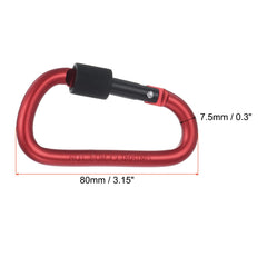 PATIKIL D-ring clip with screw gate provides secure closure for small gear.