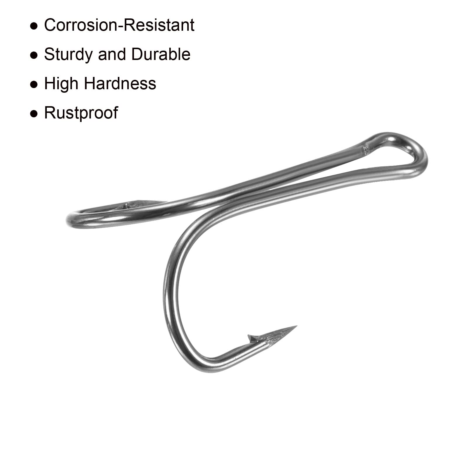 PATIKIL Double Fish Hooks size 10 ideal for freshwater and saltwater use