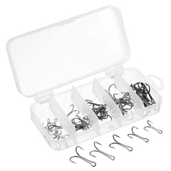 PATIKIL Double Fish Hooks size 2 close-up showing sharp tips for reliable catch