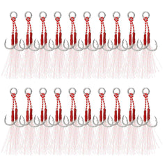 PATIKIL double fishing assist hooks in jigging assembly improve lure visibility underwater