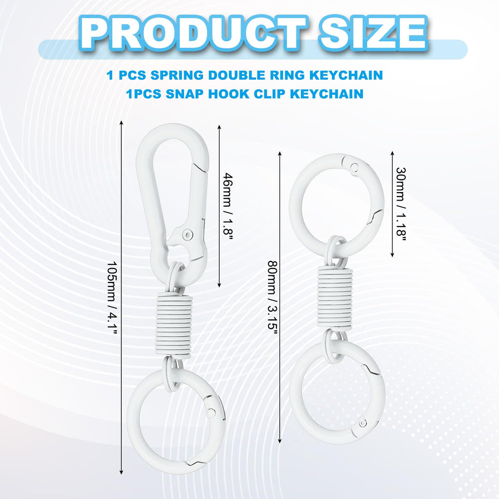 PATIKIL double-ring keychain white for versatile attachments